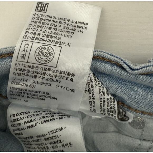 Vintage Levi’s Wicked Violence Light Blue Jeans With Handwritten Artwork Size 27 - Picture 8 of 11